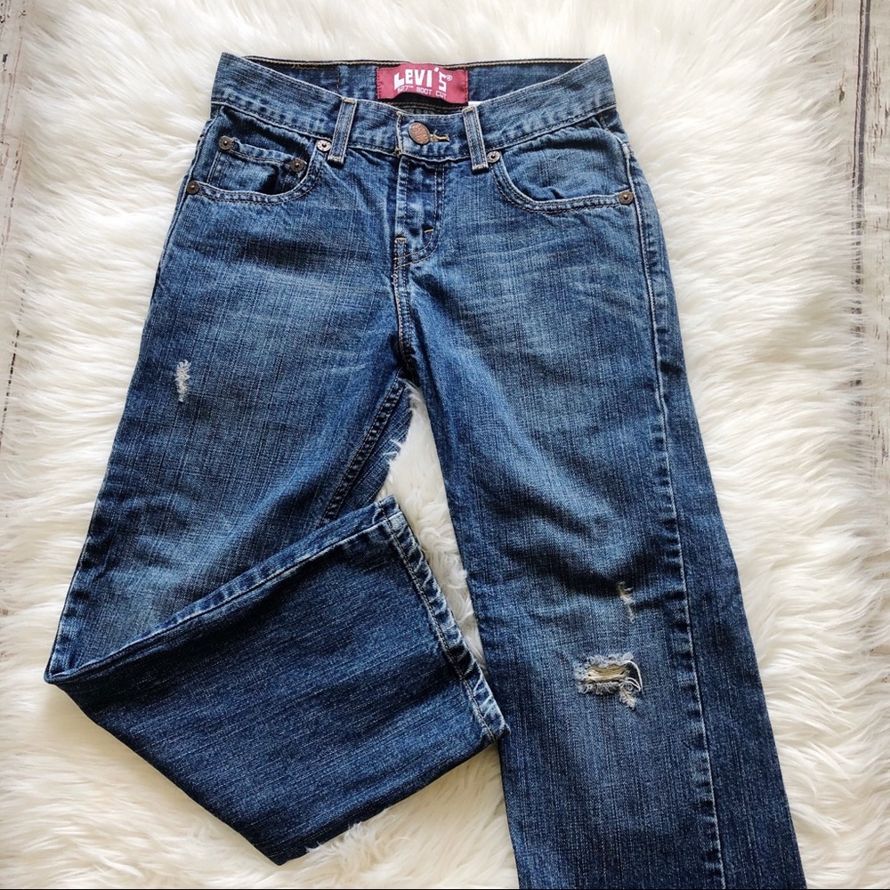 Levi’s 527 Distressed Bootcut Jeans Boys 8 (24x22)